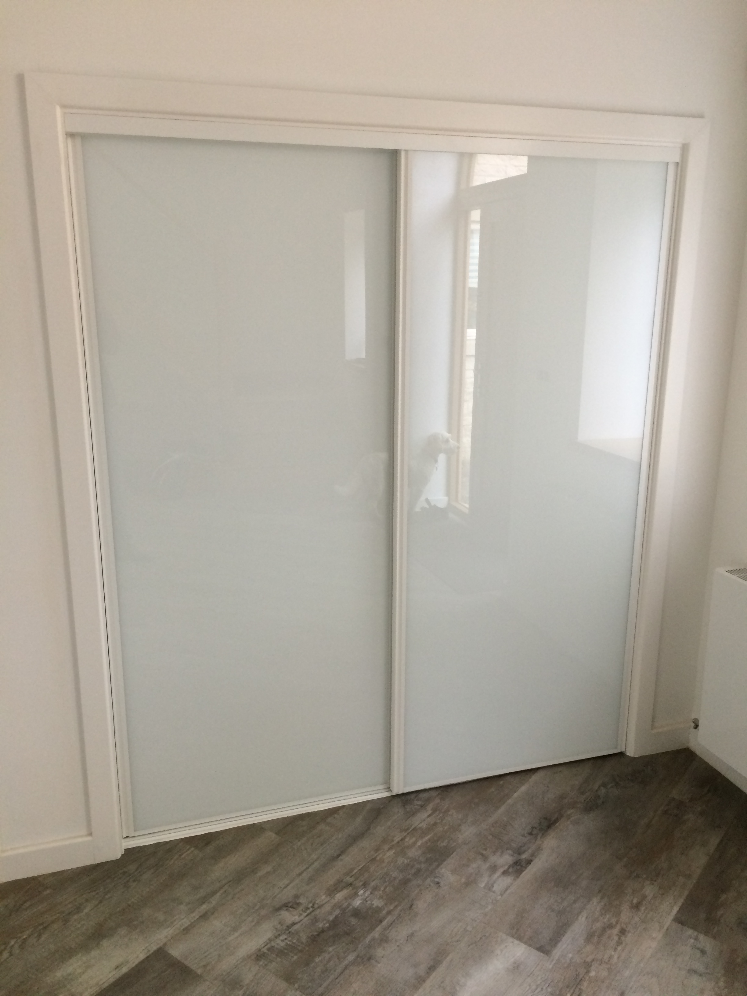 Sliding Door Unit - White Frame & Glass