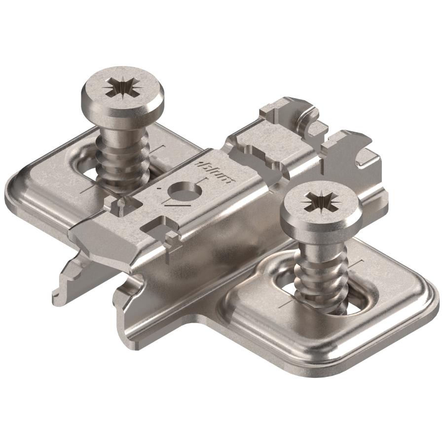 173L8130 Clip Euroscrew mounting plate for 15mm thickness material